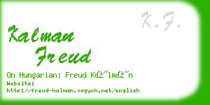 kalman freud business card